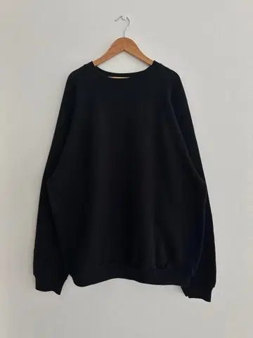 90's USA제 TULTEX 무지 맨투맨(블랙)XL Dead STOCK