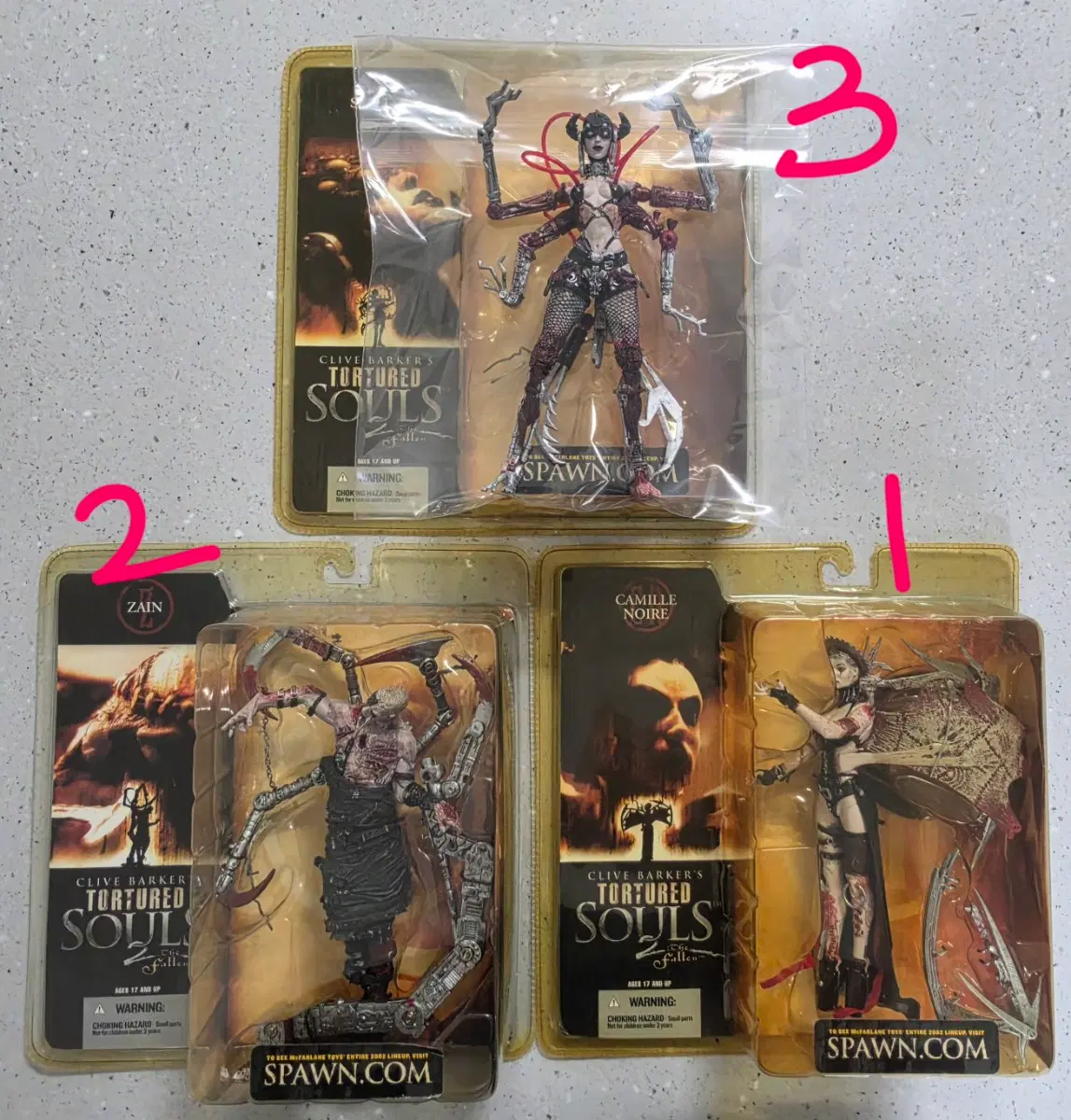 맥팔레인 클라이브 바커 토쳐드 소울 Mcfarlane Tortured Souls 희귀 피규어 3종