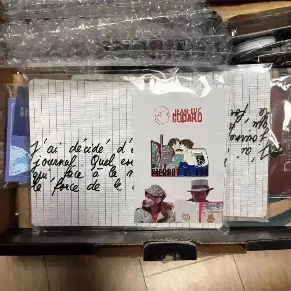 미치광이 피에로 뱃지 굿즈패키지 장뤽고다르 영화 미치광이 삐에로 누벨바그