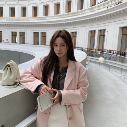leeds 더위시 샵리즈 로이 비건 스웨이드 자켓 핑크 새상품