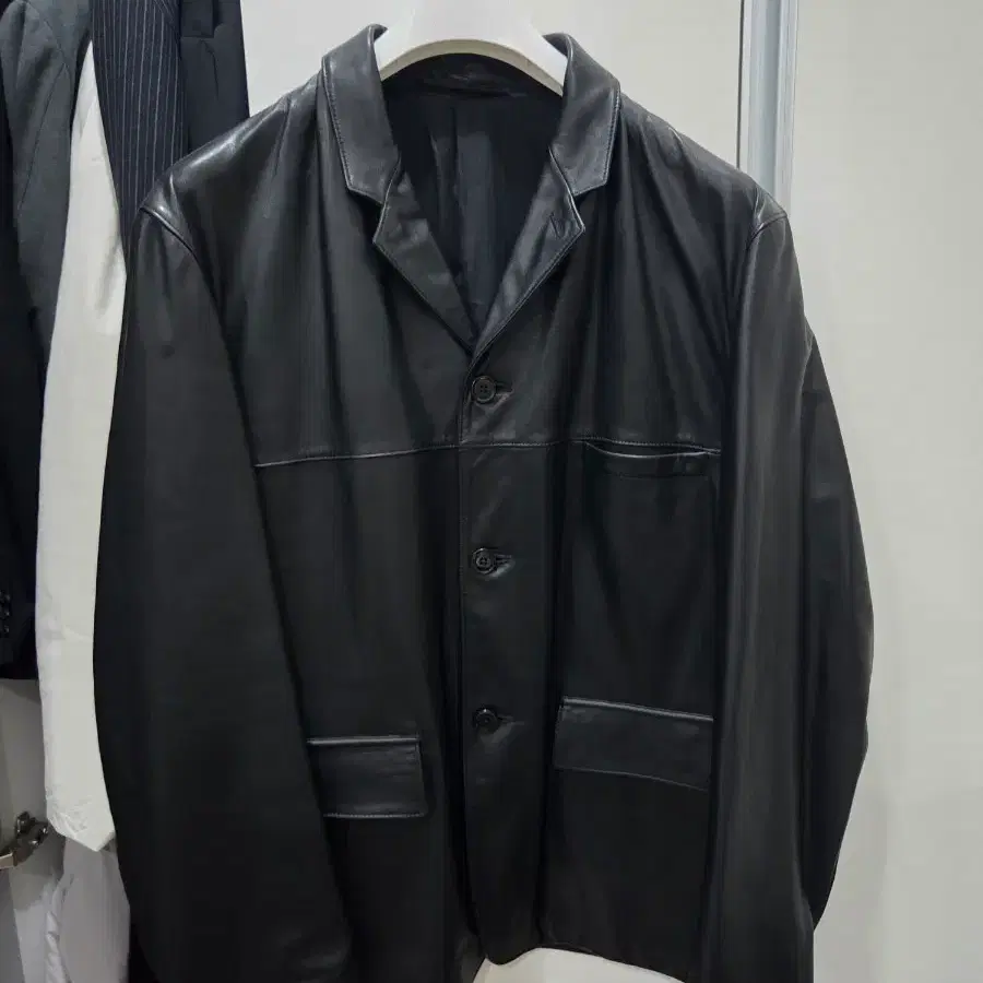 LEMAIRE 25fw 르메르 레더 SB 자켓 M 블랙