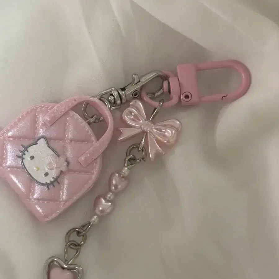 키티 퀄팅 가방 키링