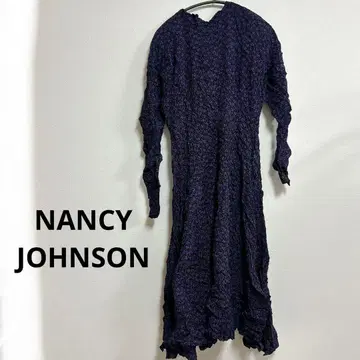 NANCY JOHNSON 꽃무늬 롱 원피스 보라색 퍼플 해외 구제 의류