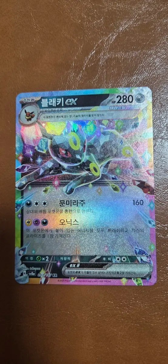 포켓몬카드 블래키 EX rr