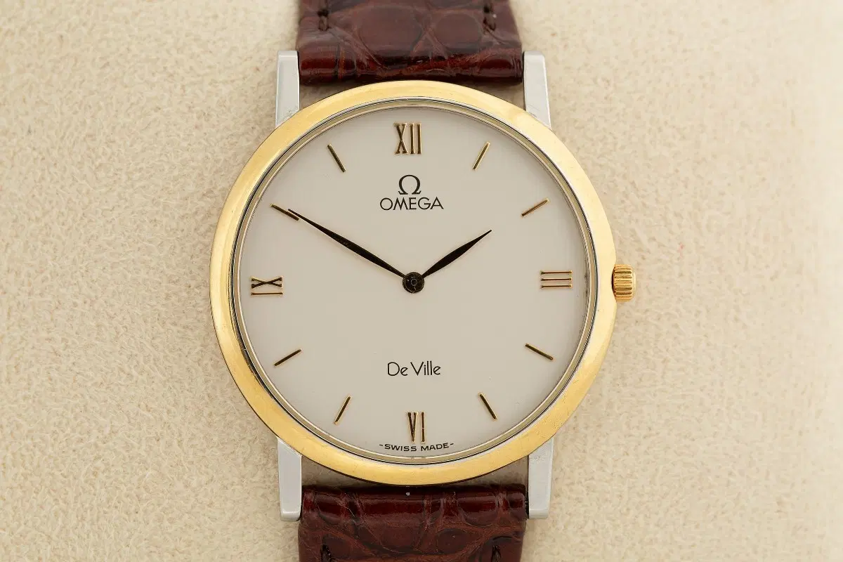 오메가 드빌 클래식 OMEGA De Ville Classic 18K 골드 콤비 쿼츠