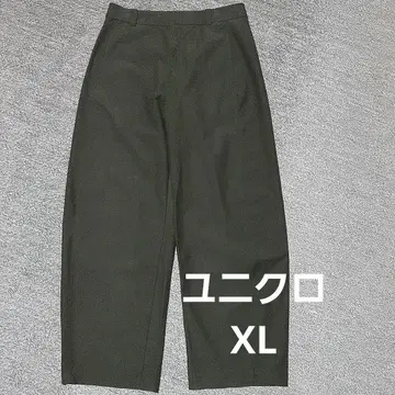 유니클로 저지 배럴 레그 팬츠 XL 477345 올리브