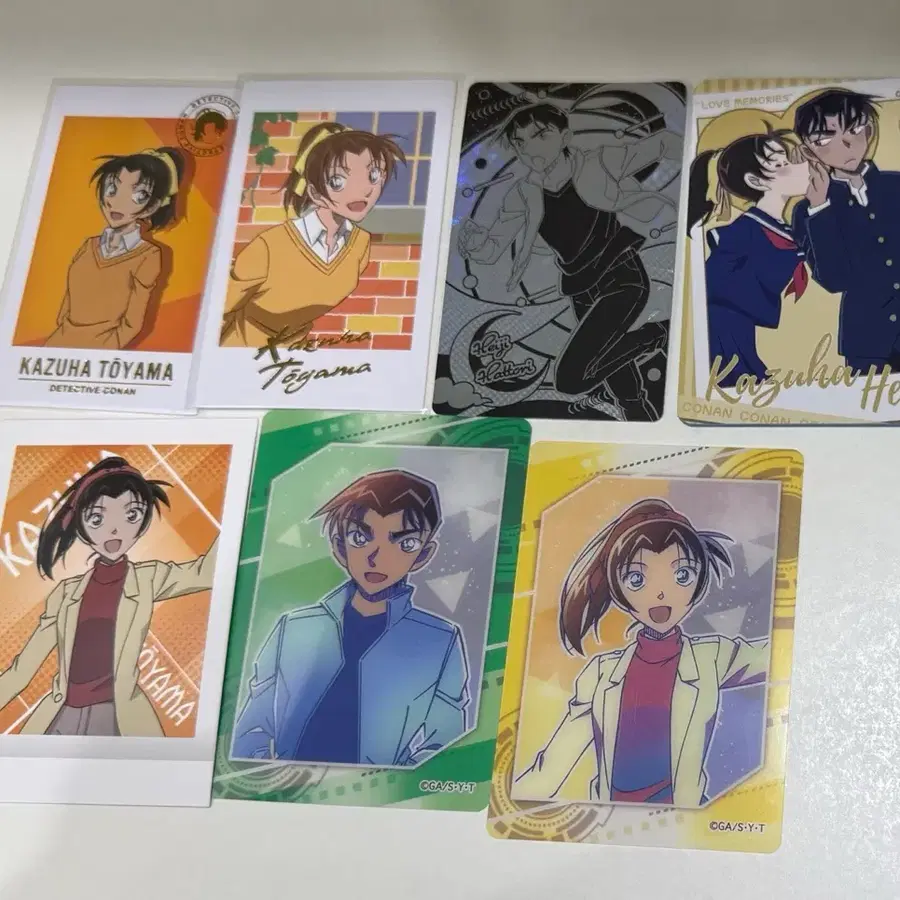코난 핫토리 하인성 카즈하 tcg 파샤 롱스티커 뱃지 메지루시 피규어