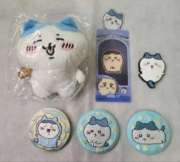 새상품 치이카와 (먼작귀) 자수 캔뱃지 비스켓 [ 캔뱃지 컴플리트 ] 하치와레 덤