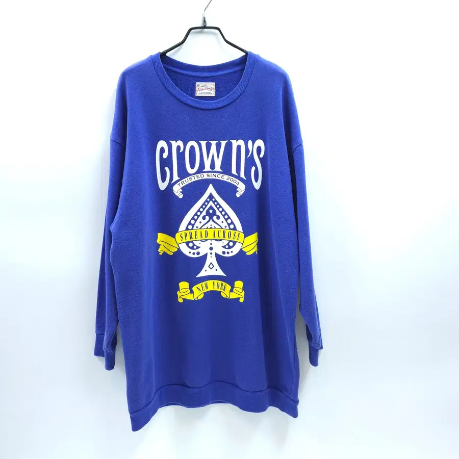 RODEO CROWNS 로데오크라운 스페이드 프린트 오버핏 맨투맨 미니원피스 C184