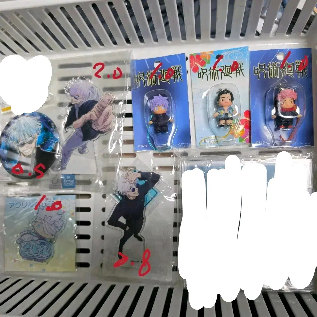 7탄 주술회전 아크릴, 미니가챠, 지류 굿즈 처분 떨이 고죠 게토 위주