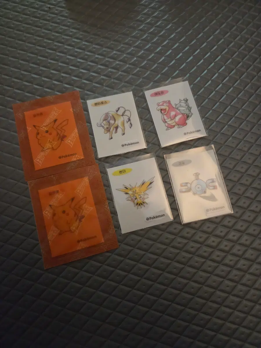 띠부씰 아트워크 피카츄, 썬더, 캔타로스, 야도란, 코일