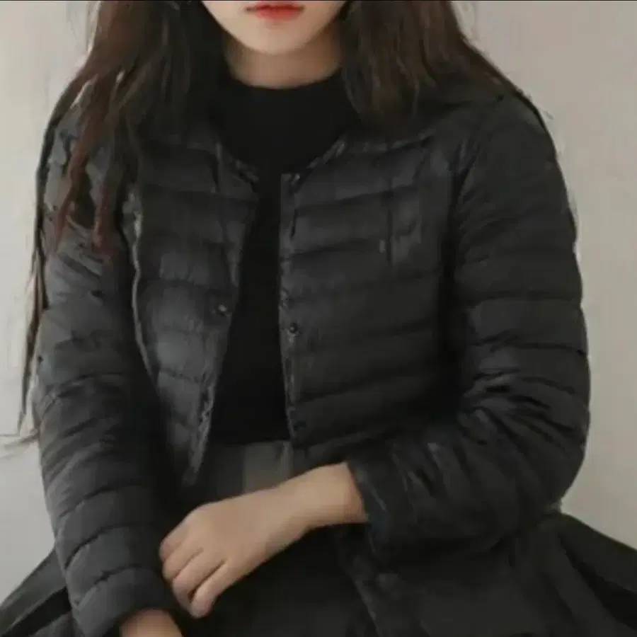 여성 경량 패딩 점퍼 검정