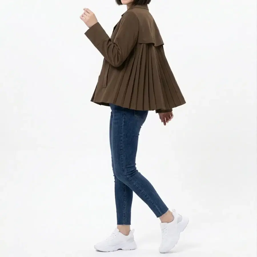 일본빈티지 플리츠 브라운 자켓 Free