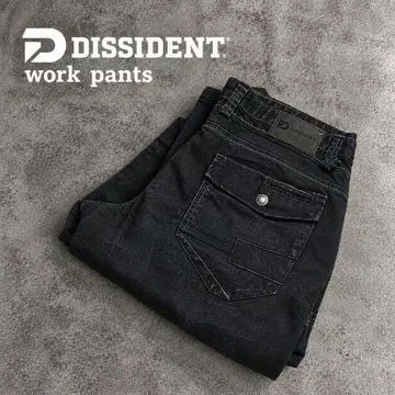 DISSIDENT / 디시던트 워크 팬츠 카고 팬츠 블랙 블랙
