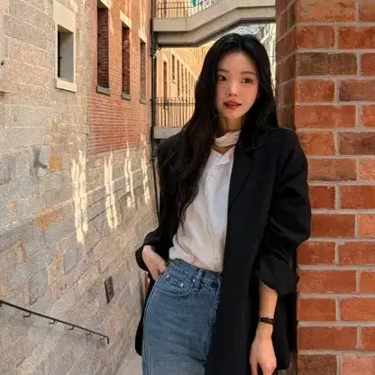 [미개봉 새상품] 스탠다드핏 싱글 자켓 블랙 FREE