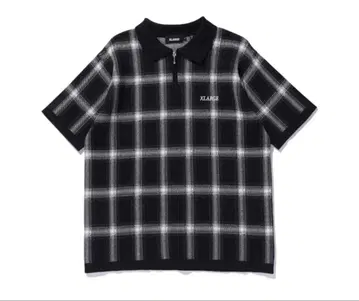 u*5님 XLARGE 하프 지퍼 피케 셔츠 체크 무늬 M 사이즈