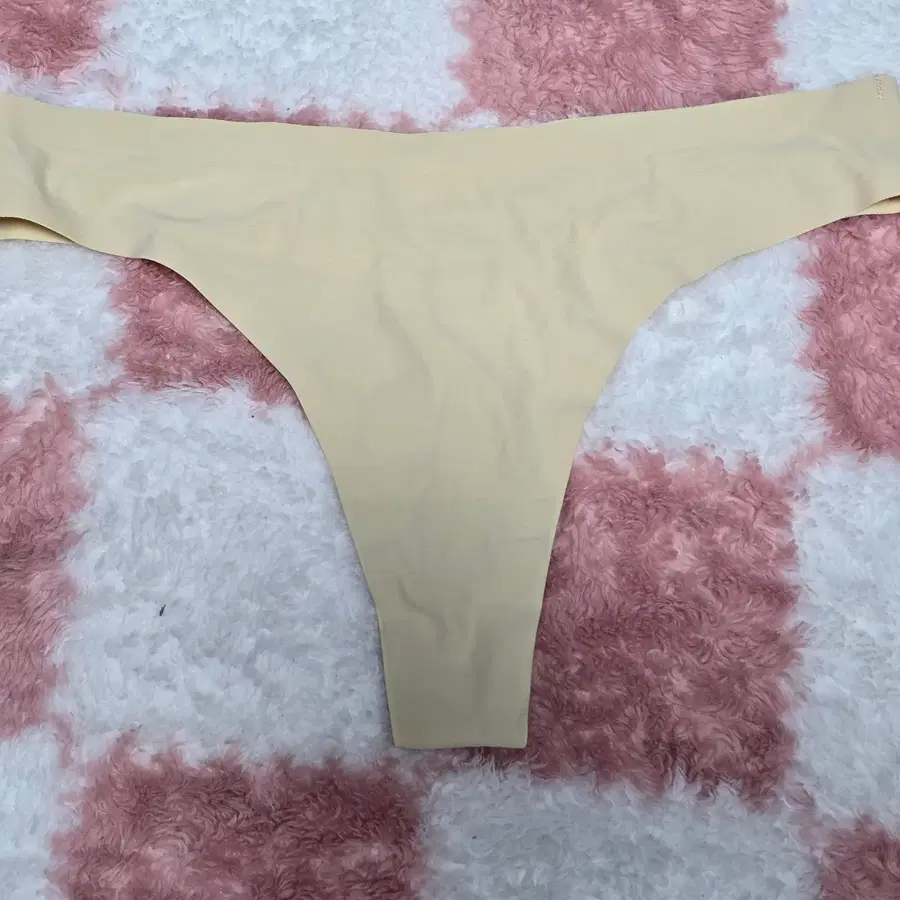 D(중고) 여성 마런파이브 베이지 심리스 티팬티 L