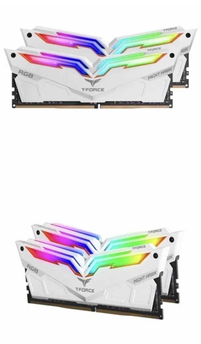 TeamGroup T-Force DDR4-3600 Night Hawk RGB 화이트 (16GB(8Gx2) 팁그룹 나이트 호크