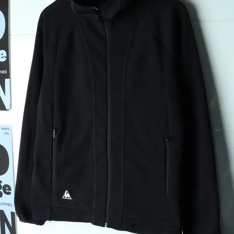 (L-XL) 르꼬끄 후드집업 플리스 기모 블랙 올드스쿨-H39925
