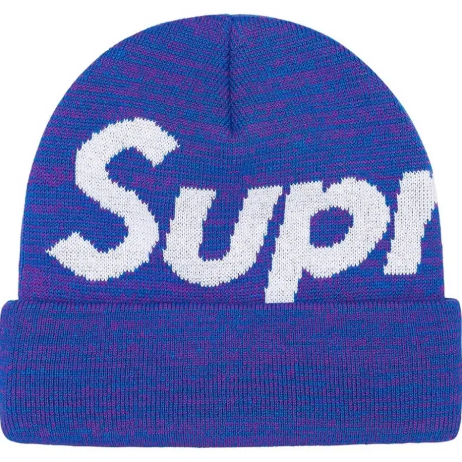 (OS)슈프림 21FW Big Logo Beanie Blue Static