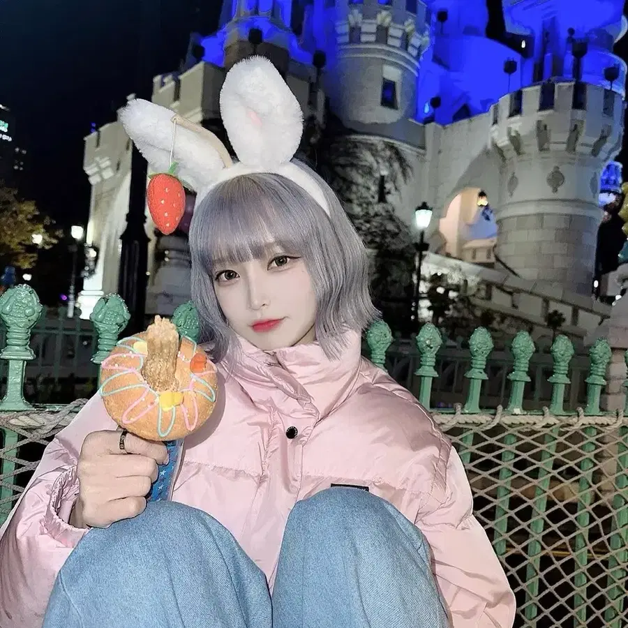 트와이스 나연 타미진스 핑크 크롭 패딩s
