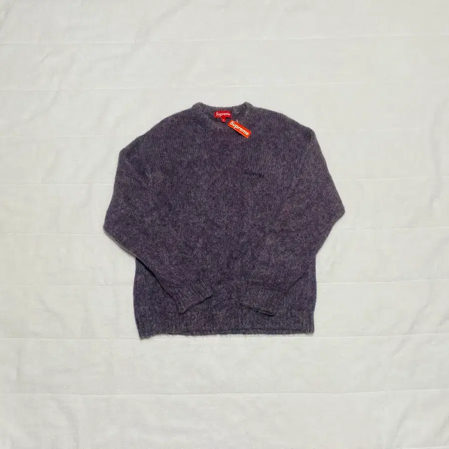 (M)슈프림 22FW Mohair Sweater 퍼플 멜란지