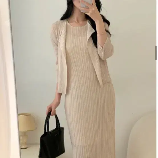 어퓨즈 플리츠 원피스세트 (이너슬립) 포함 팝니다 !!