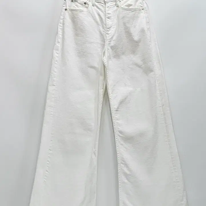 POLO 24SS 폴로 랄프로렌 와이드 레그 화이트 데님 팬츠 / 여 25 스판