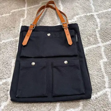 마리메꼬 캔버스 블랙 가죽 벨트