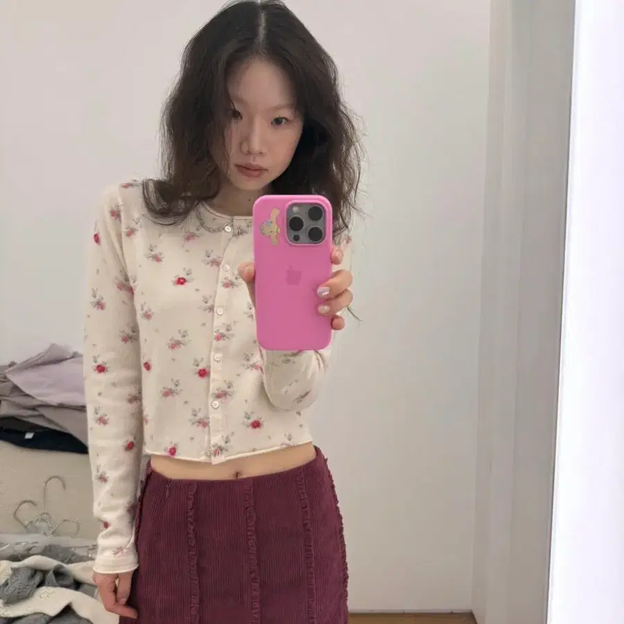 아뜰리에에디션 Beaded Floral Cardigan (Ivory)