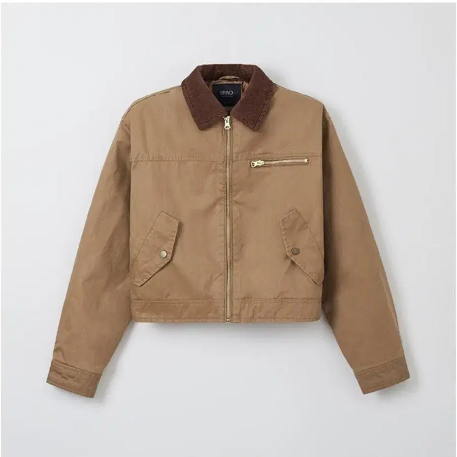 SPAO 카키색 코듀로이 칼라 자켓