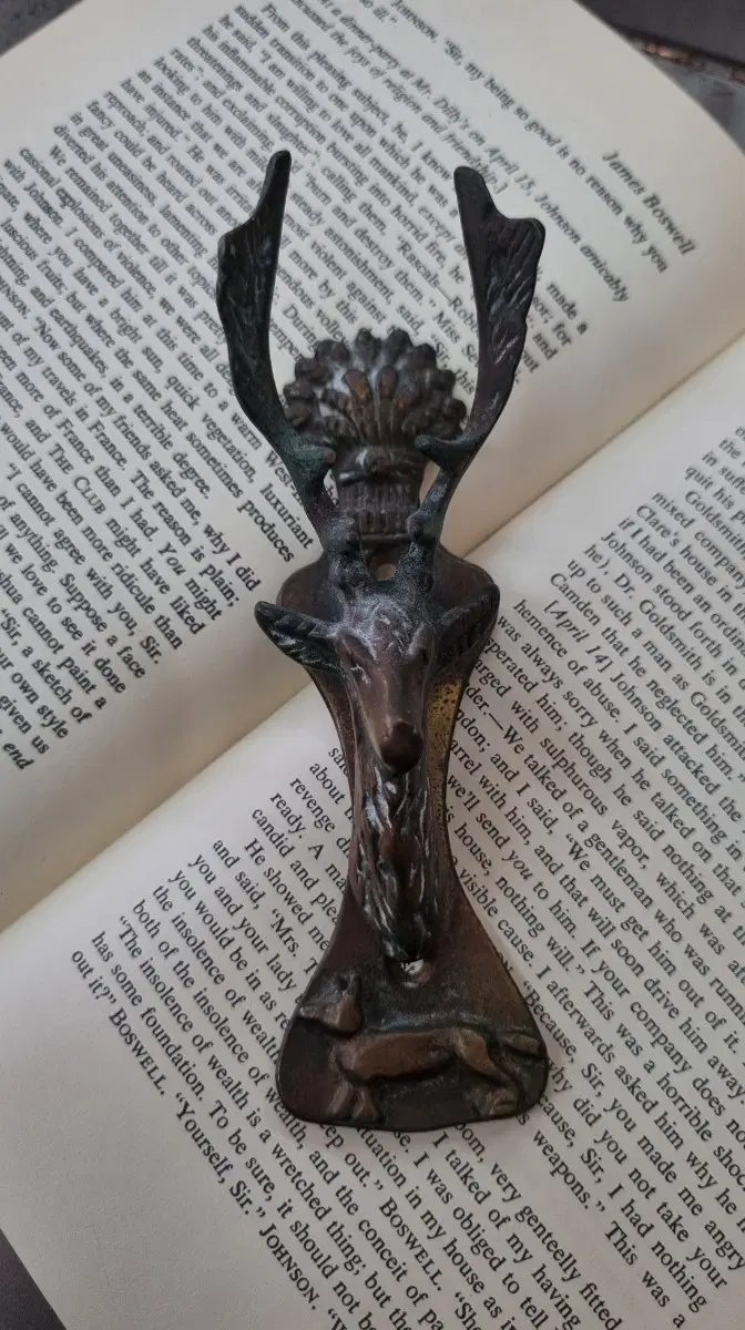빈티지 Brass Stag Door Knocker