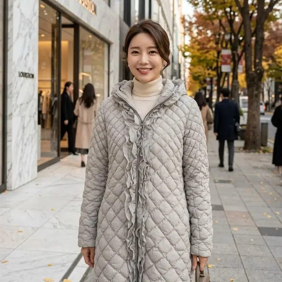 GAO SPA 퀼팅 후드 경량패딩 40사이즈