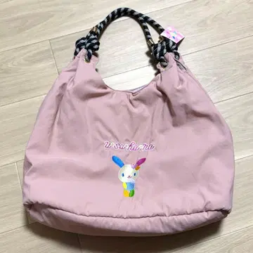 산리오 우사하나 핸드백 토트백 핑크 여성용