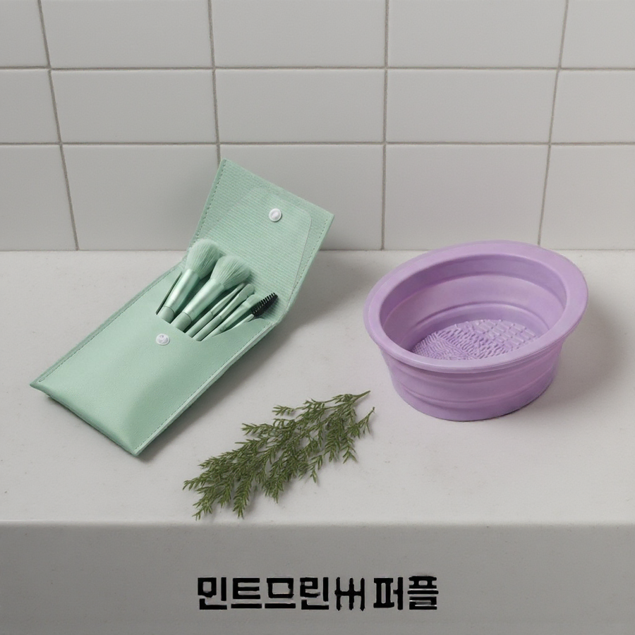 메이크업 브러쉬 8종 세트 세척패드 포함 화장솔 파운데이션 아이섀도