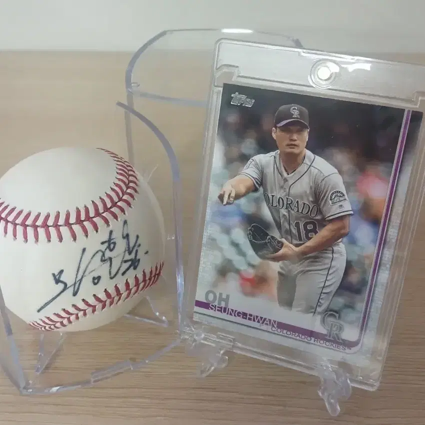 MLB 오승환 친필 싸인볼(MLB공인구) + 포토카드 세트 일괄