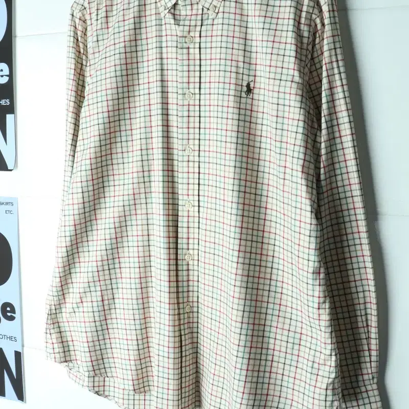 (L-XL) 폴로 랄프로렌 셔츠 남방 USA 체크 베이지-H39868