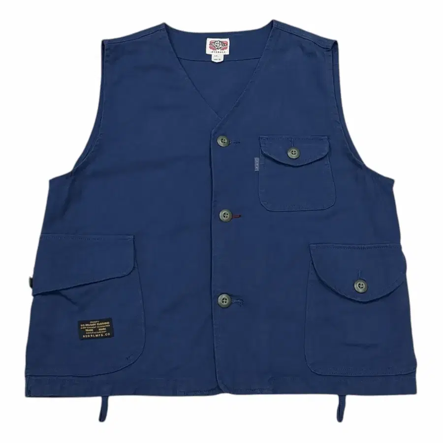 OVERALLS 빈티지 밀리터리 카우보이 베스트 조끼 네이비 XL