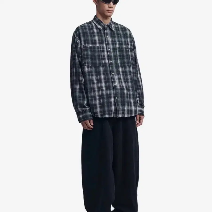 O.D CHECK SHIRT - BLACK