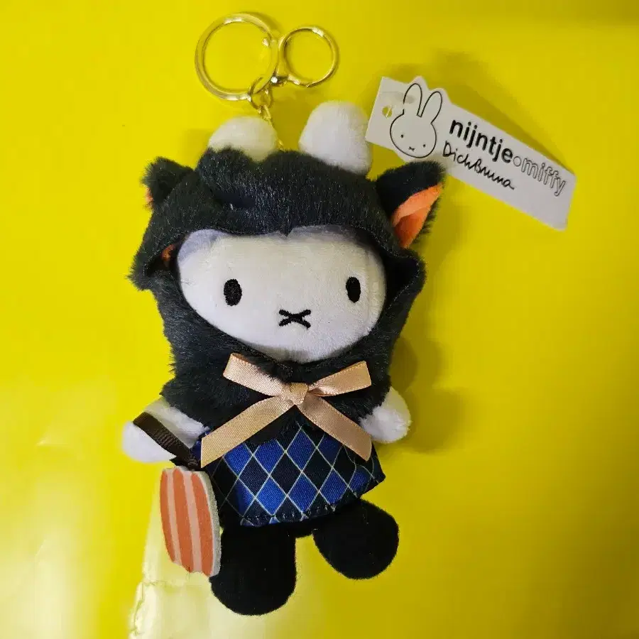 미피 Miffy 할로윈 고양이 후드 인형 키링 가방고리 키링 인형 딕브루너 태그있음 새상품