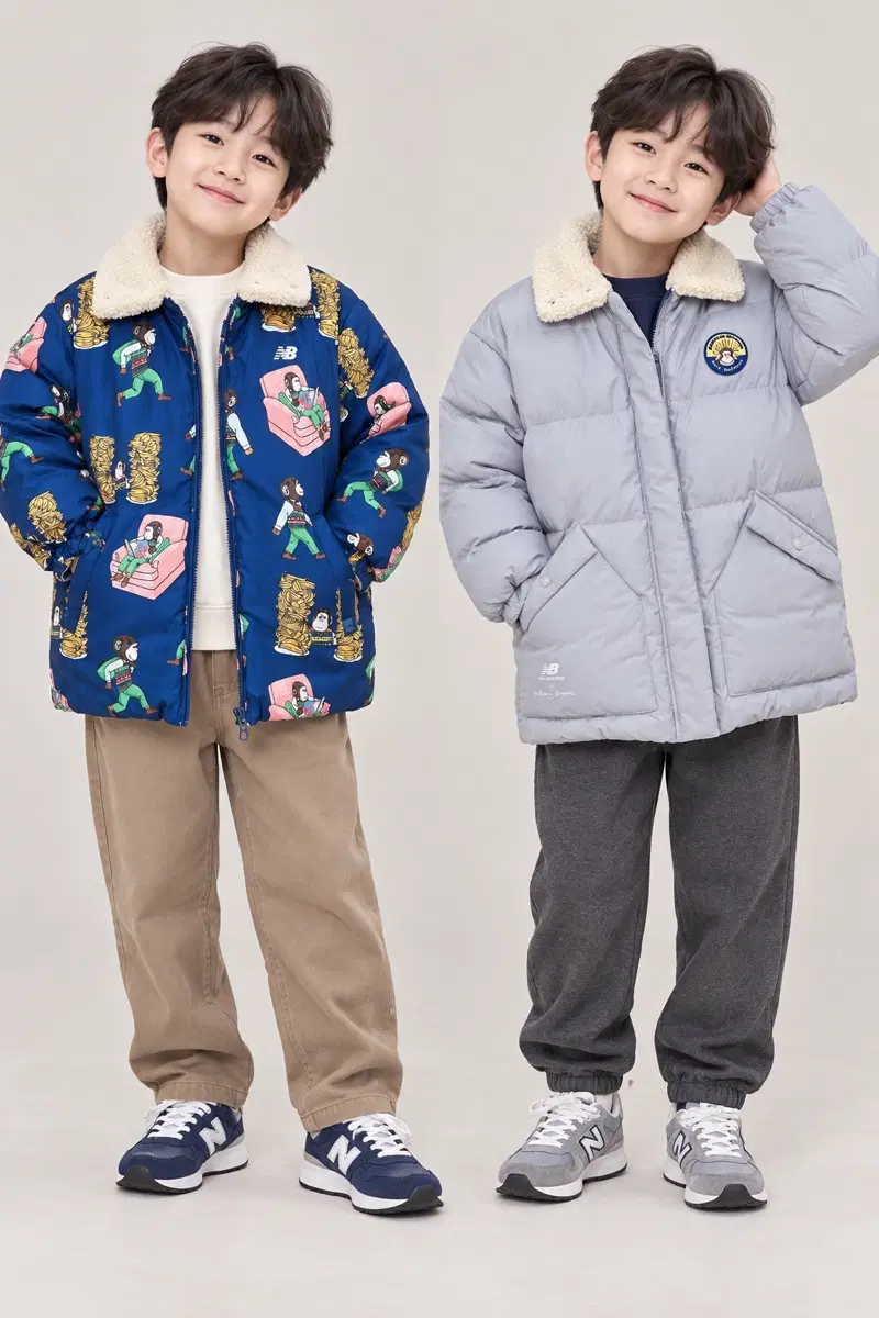130사이즈 뉴발란스 앤서니브라운 x 뉴발란스 덕다운 패딩 정품