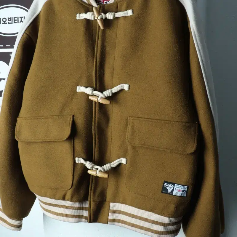 (L-XL) 골라 집업 바람막이 점퍼자켓 바시티 더플 떡코-H39824