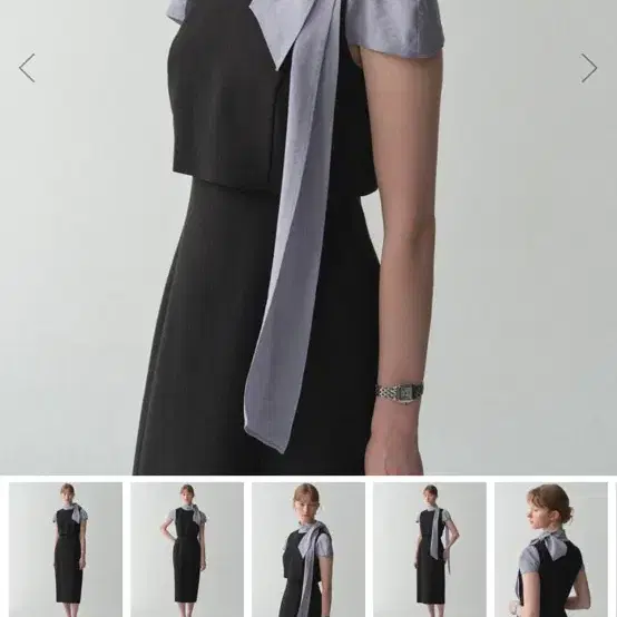 플로움 원피스 Overlay Sleeveless Dress - Long