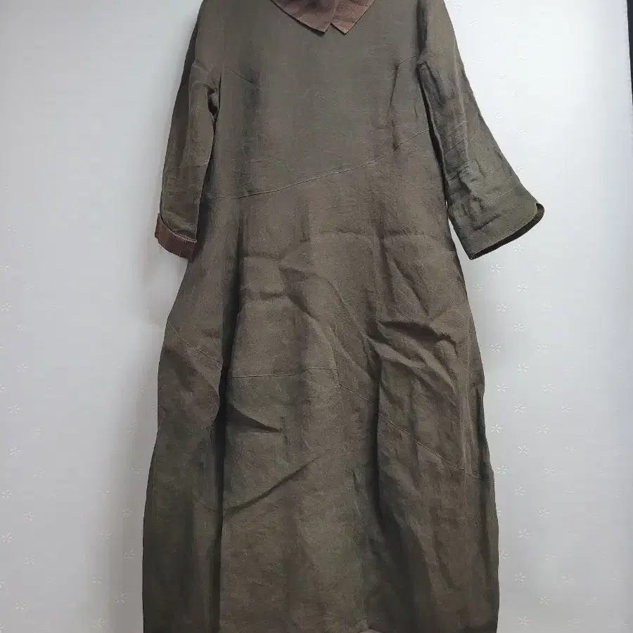 66)린넨 천연염색 롱원피스