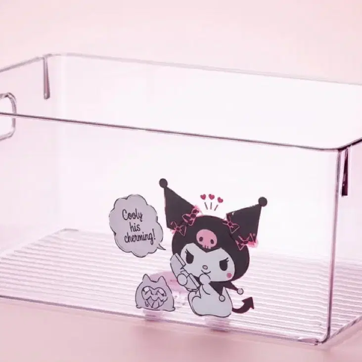 쿠로미 반투명 수납 바구니 L 바스켓 다용도 수납함 보관함 정리함