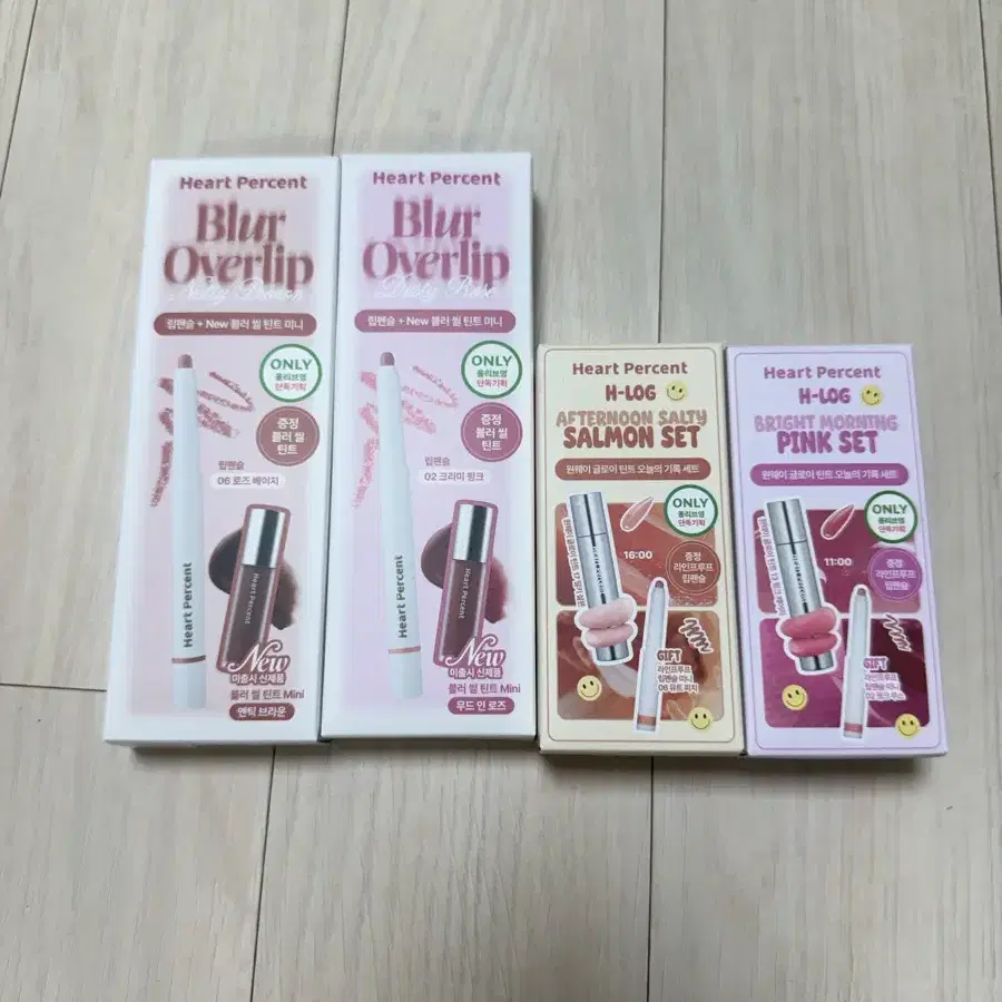 미개봉) 하트퍼센트 도트 온 무드 립펜슬 기획, 하트퍼센트 도트 온 무드 원 웨이 글로이 틴트+ 라인프루프 립펨슬 기획