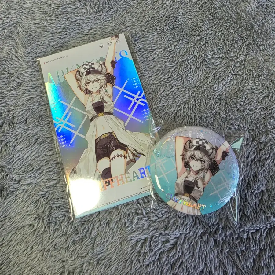 명일방주 명방 설원의 새벽 시리즈 이치방쿠지 I상 엽서+뱃지 세트 클리프하트