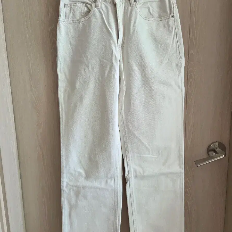 (새상품) BETTER DENIM 남성 화이트 와이드 팬츠 청바지 29