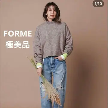 새상품급 FORME 포근포근 알파카 에어리 니트 루즈핏 워셔블 히가시하라 아키