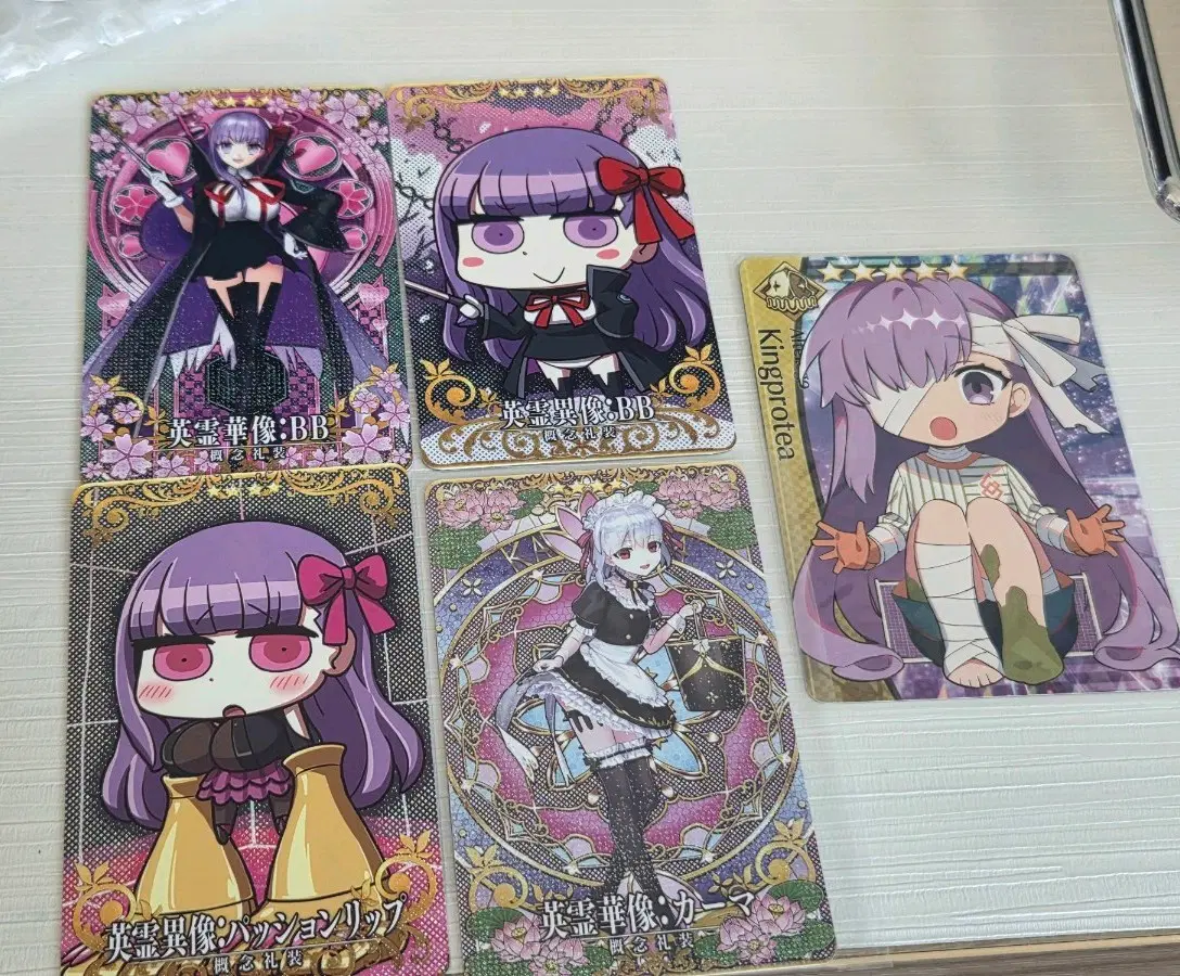 fgo 페그오 아케이드 BB 패션립 미스테이크 카마 야구카드 킹프로테아 일괄 판매